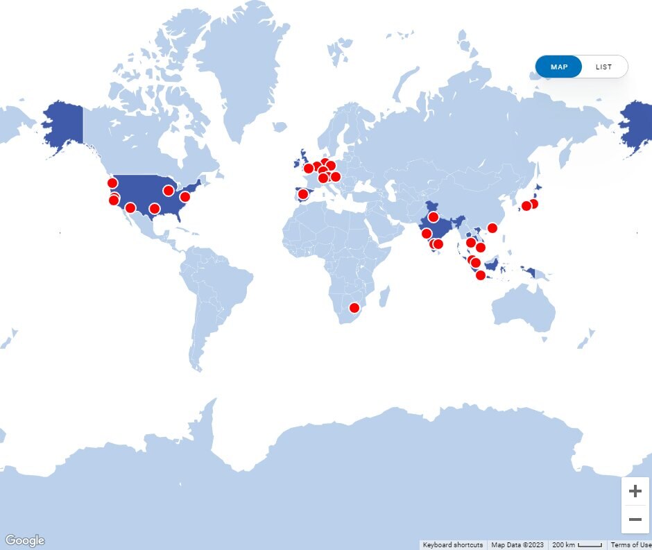 Map of Global Data Centers