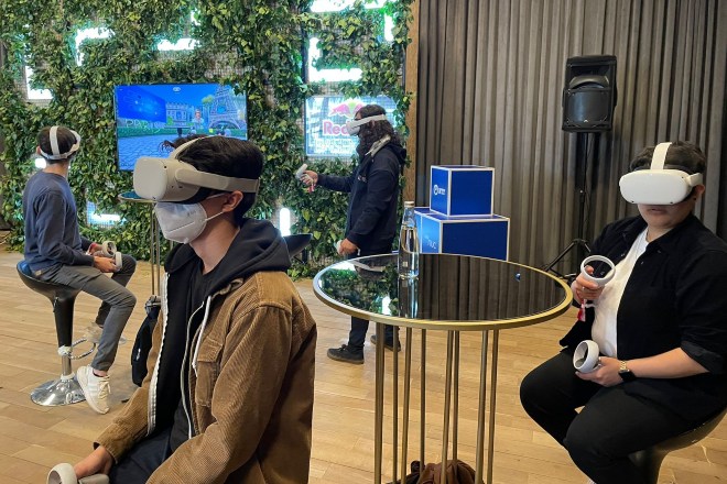 People in a VR workshop