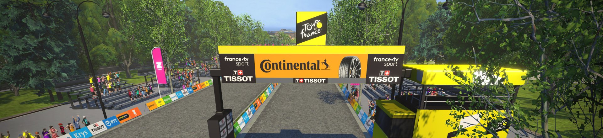 Virtual finish line for the Tour de France