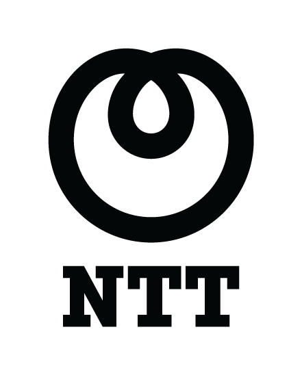 Stacked black NTT logo