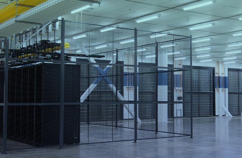 Interior of a data center